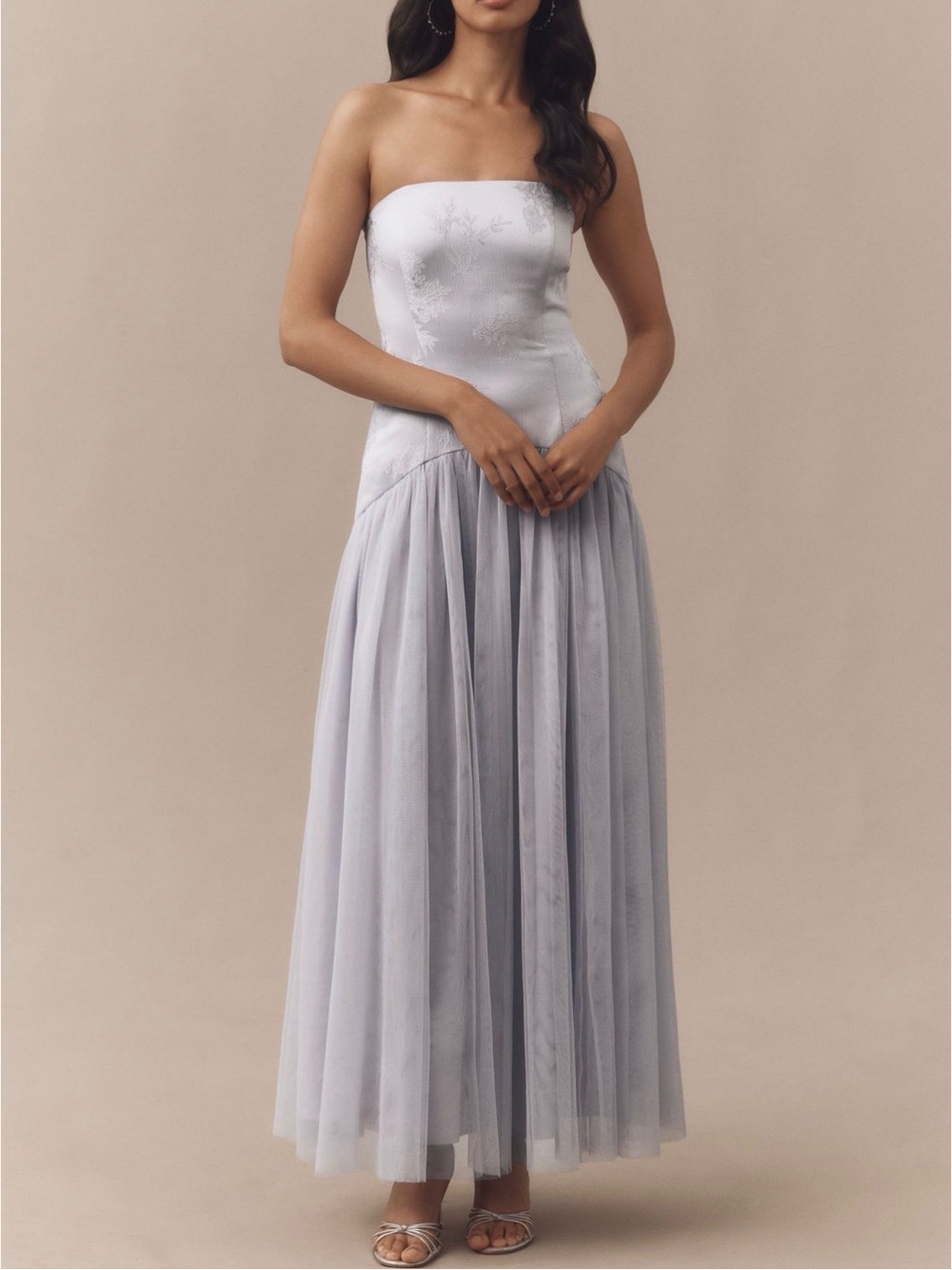 Hutch strapless lavender Tulle Evening Dress